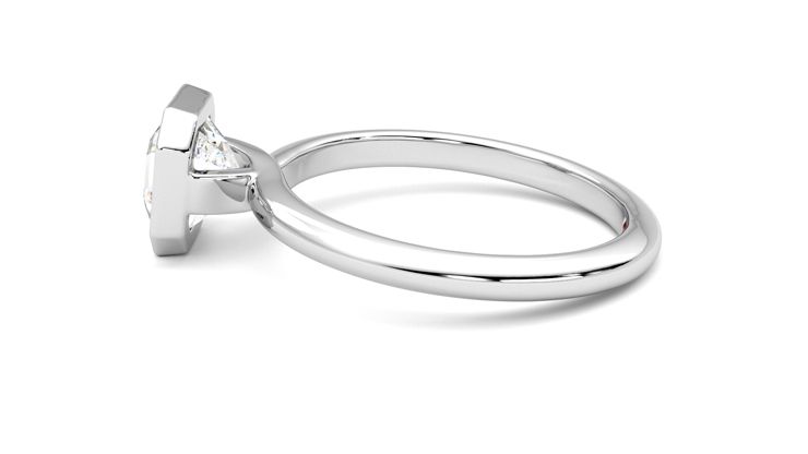Taylor & Hart Purity Asscher Engagement Ring 360 degree image 20