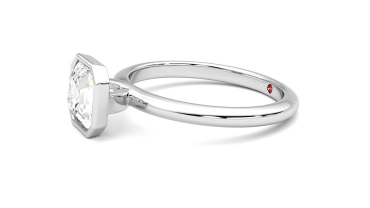 Taylor & Hart Purity Asscher Engagement Ring 360 degree image 22