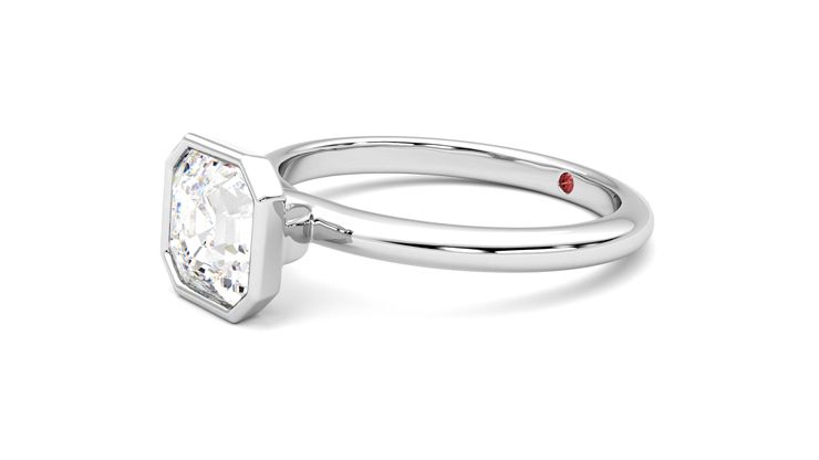Taylor & Hart Purity Asscher Engagement Ring 360 degree image 23