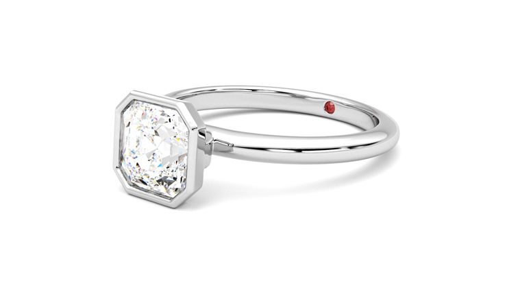Taylor & Hart Purity Asscher Engagement Ring 360 degree image 24