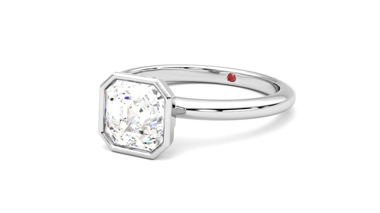 Taylor & Hart Purity Asscher Engagement Ring 360 degree image 25