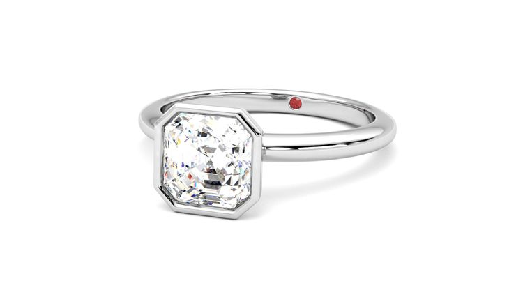 Taylor & Hart Purity Asscher Engagement Ring 360 degree image 26