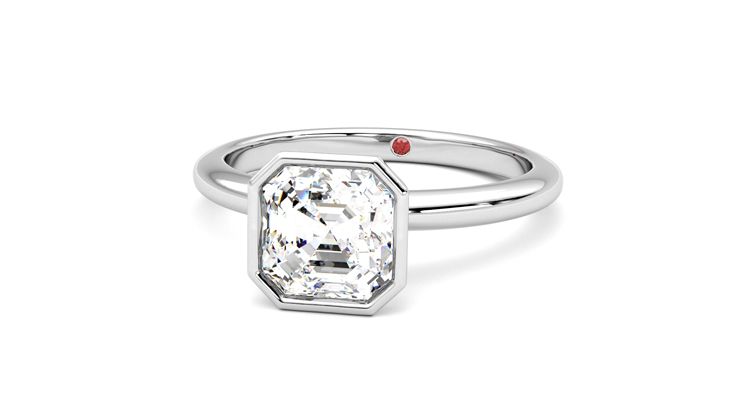 Taylor & Hart Purity Asscher Engagement Ring 360 degree image 27