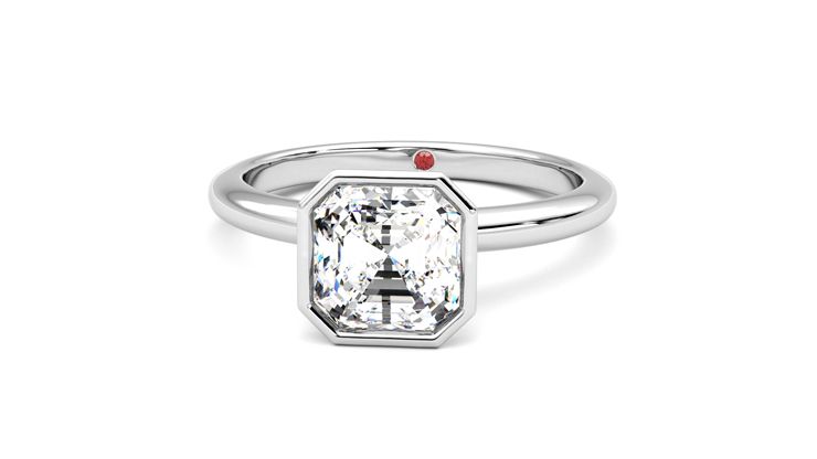 Taylor & Hart Purity Asscher Engagement Ring 360 degree image 28
