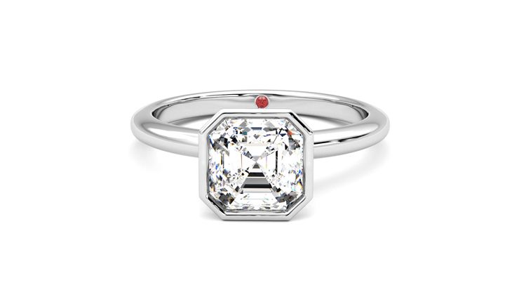 Taylor & Hart Purity Asscher Engagement Ring 360 degree image 29