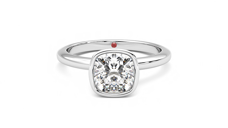 Taylor & Hart Purity Cushion Engagement Ring 360 detail 01
