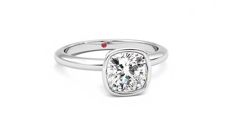 Taylor & Hart Purity Cushion Engagement Ring 360 degree image 3