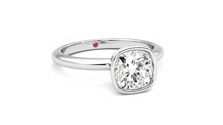 Taylor & Hart Purity Cushion Engagement Ring 360 degree image 4