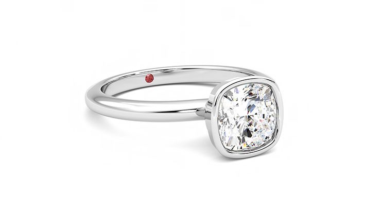 Taylor & Hart Purity Cushion Engagement Ring 360 degree image 5