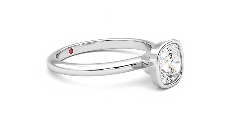 Taylor & Hart Purity Cushion Engagement Ring 360 degree image 7