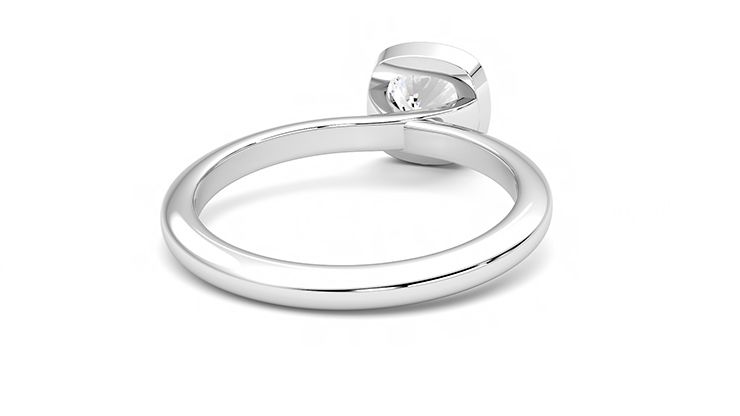 Taylor & Hart Purity Cushion Engagement Ring 360 degree image 14