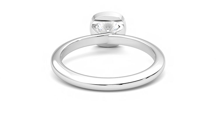 Taylor & Hart Purity Cushion Engagement Ring 360 degree image 15