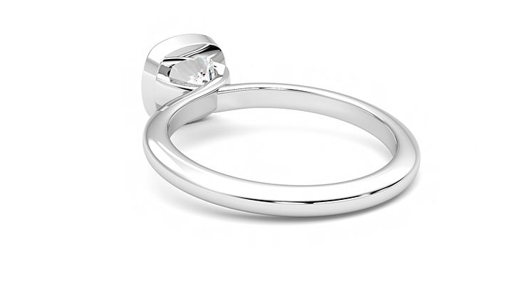 Taylor & Hart Purity Cushion Engagement Ring 360 degree image 17