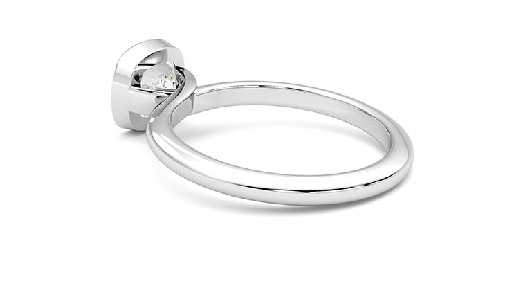 Taylor & Hart Purity Cushion Engagement Ring 360 degree image 18