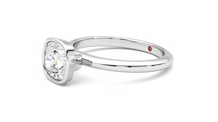 Taylor & Hart Purity Cushion Engagement Ring 360 degree image 23