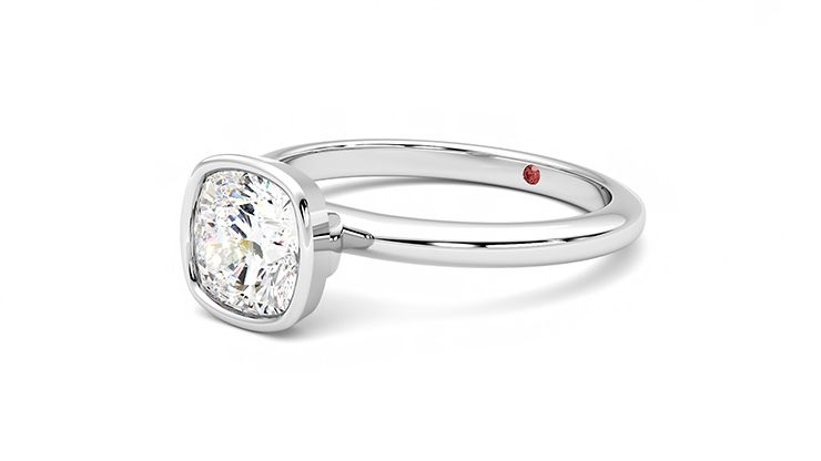 Taylor & Hart Purity Cushion Engagement Ring 360 degree image 24