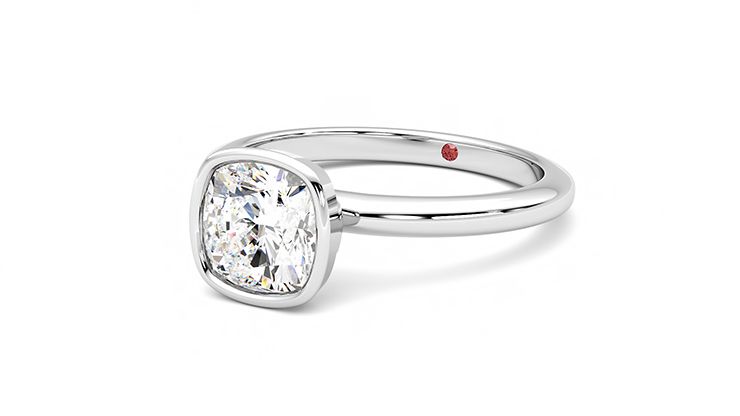 Taylor & Hart Purity Cushion Engagement Ring 360 degree image 25