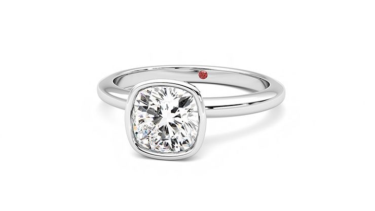 Taylor & Hart Purity Cushion Engagement Ring 360 degree image 27