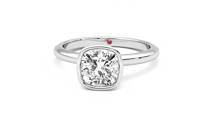 Taylor & Hart Purity Cushion Engagement Ring 360 degree image 28