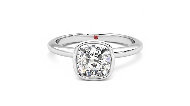 Taylor & Hart Purity Cushion Engagement Ring 360 degree image 29