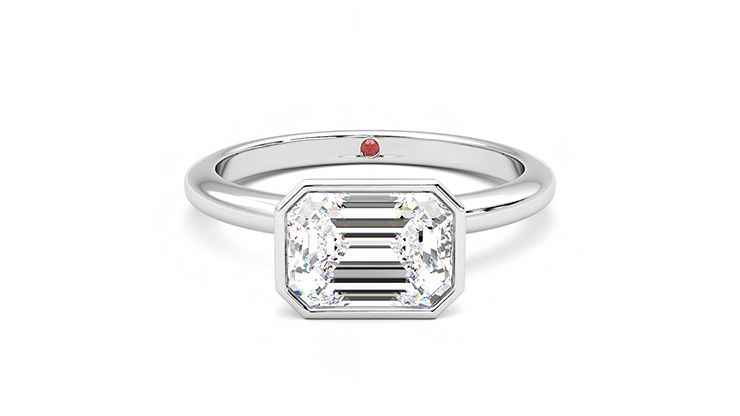 Taylor & Hart Purity Emerald Engagement Ring 360 degree image 0