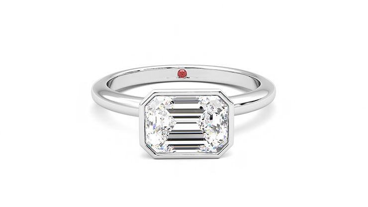 Taylor & Hart Purity Emerald Engagement Ring 360 degree image 1