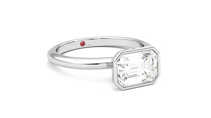 Taylor & Hart Purity Emerald Engagement Ring 360 degree image 5