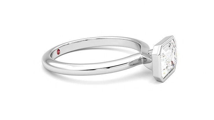 Taylor & Hart Purity Emerald Engagement Ring 360 degree image 8
