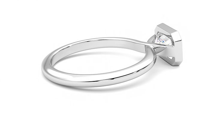 Taylor & Hart Purity Emerald Engagement Ring 360 degree image 11