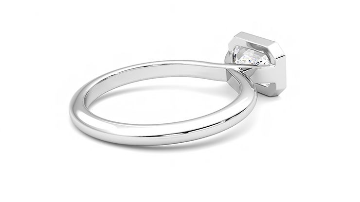 Taylor & Hart Purity Emerald Engagement Ring 360 degree image 12