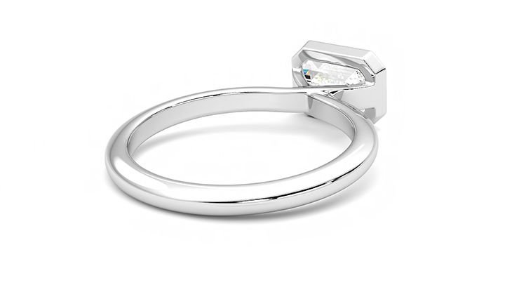 Taylor & Hart Purity Emerald Engagement Ring 360 degree image 13