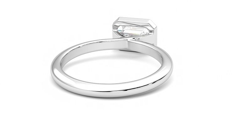Taylor & Hart Purity Emerald Engagement Ring 360 degree image 14