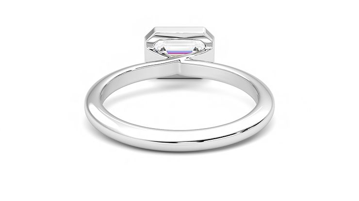 Taylor & Hart Purity Emerald Engagement Ring 360 degree image 15