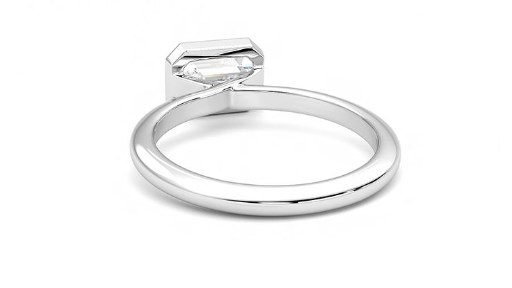 Taylor & Hart Purity Emerald Engagement Ring 360 degree image 16