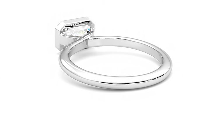 Taylor & Hart Purity Emerald Engagement Ring 360 degree image 17