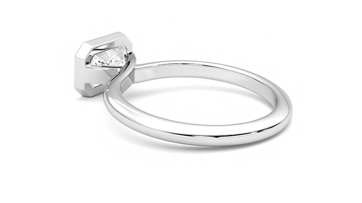 Taylor & Hart Purity Emerald Engagement Ring 360 degree image 18