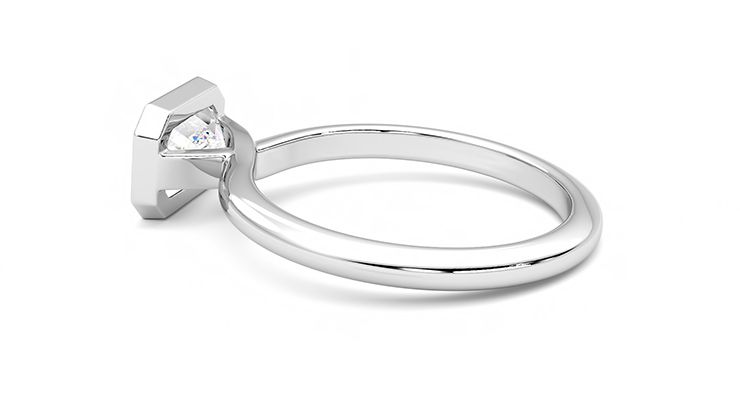 Taylor & Hart Purity Emerald Engagement Ring 360 degree image 19