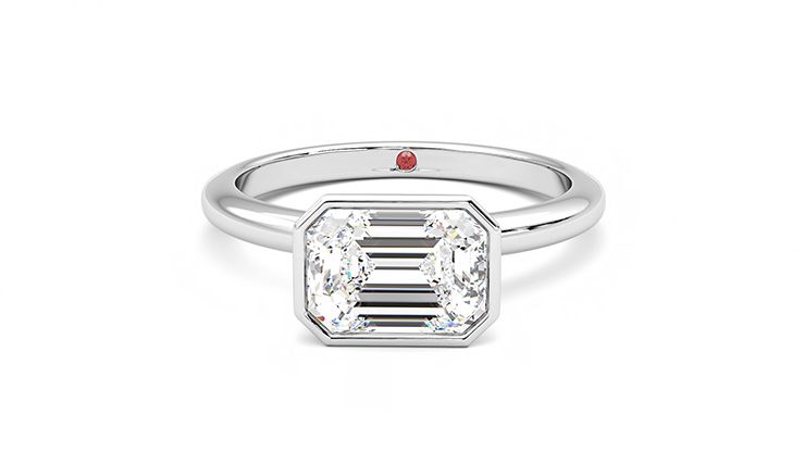 Taylor & Hart Purity Emerald Engagement Ring 360 degree image 29