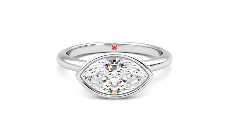 Taylor & Hart Purity Marquise Engagement Ring 360 degree image 0