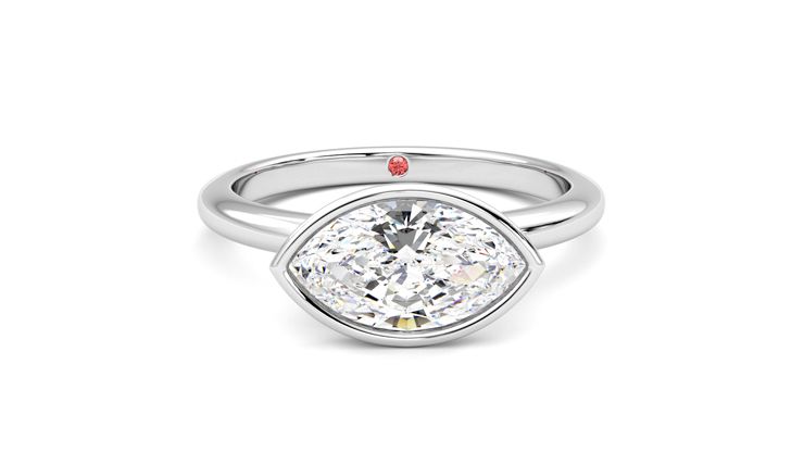Taylor & Hart Purity Marquise Engagement Ring 360 degree image 1