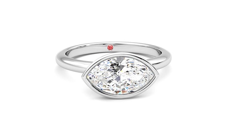 Taylor & Hart Purity Marquise Engagement Ring 360 degree image 2