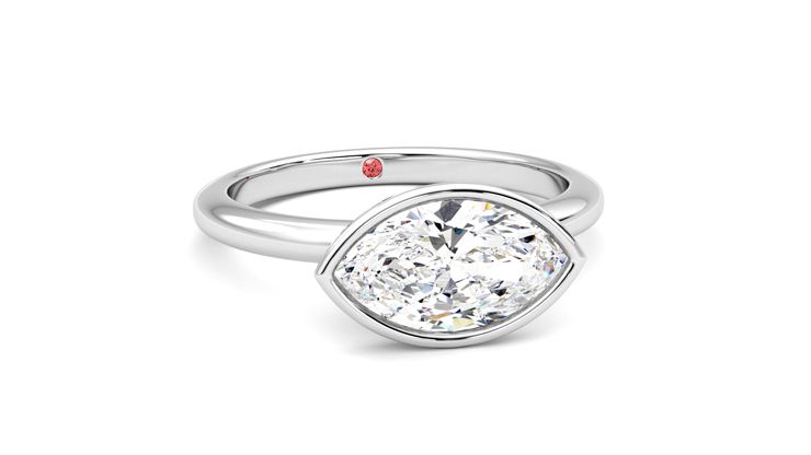 Taylor & Hart Purity Marquise Engagement Ring 360 degree image 3