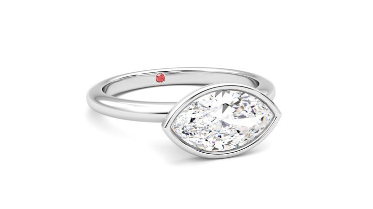 Taylor & Hart Purity Marquise Engagement Ring 360 degree image 4