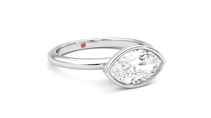 Taylor & Hart Purity Marquise Engagement Ring 360 degree image 5
