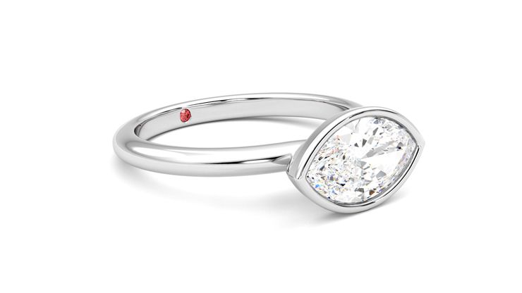 Taylor & Hart Purity Marquise Engagement Ring 360 degree image 6