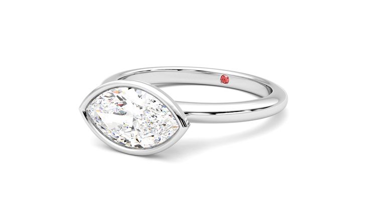 Taylor & Hart Purity Marquise Engagement Ring 360 degree image 25