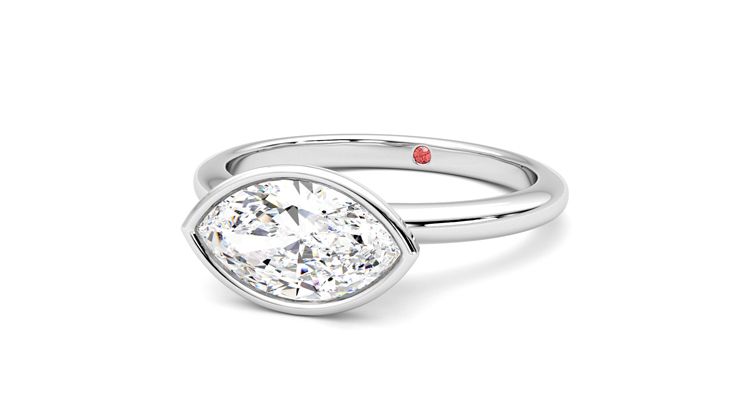 Taylor & Hart Purity Marquise Engagement Ring 360 degree image 26