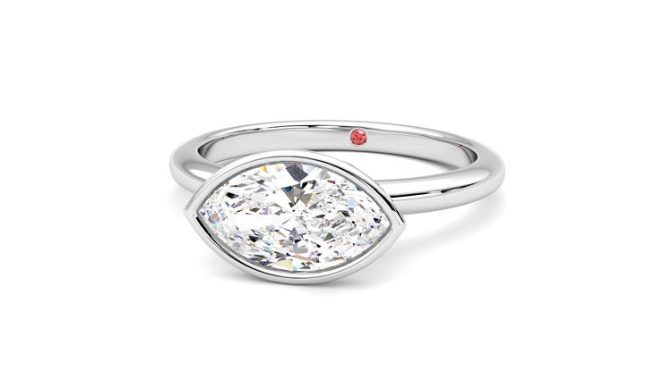 Taylor & Hart Purity Marquise Engagement Ring 360 degree image 27
