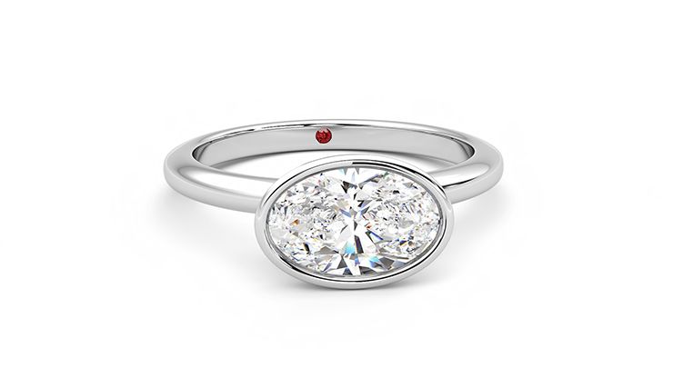 Taylor & Hart Purity Oval Engagement Ring 360 degree image 2