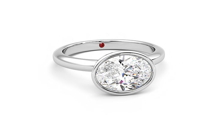 Taylor & Hart Purity Oval Engagement Ring 360 degree image 3